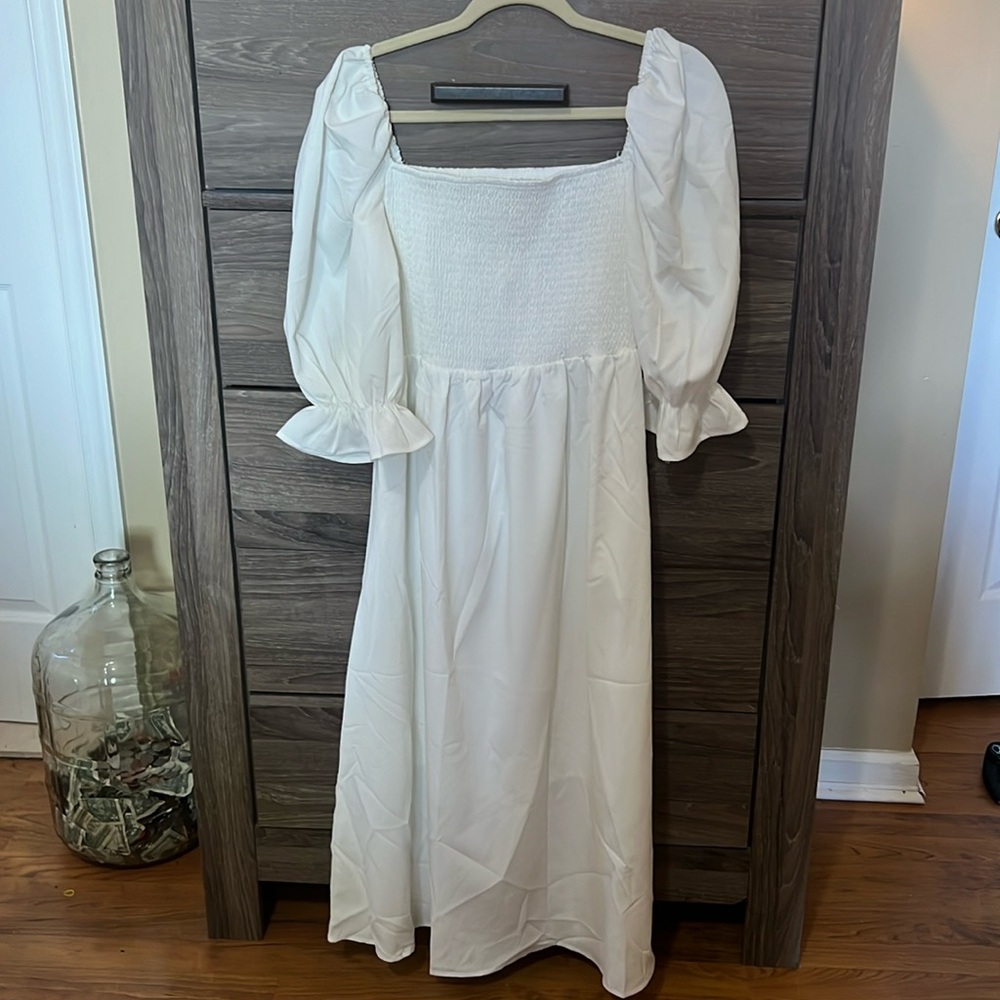 White Maxi Dress Size L